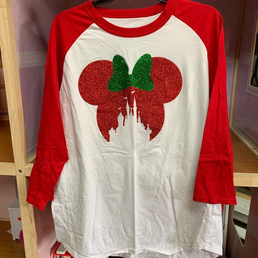 Quarter length glitter vinyl Disney Shirt